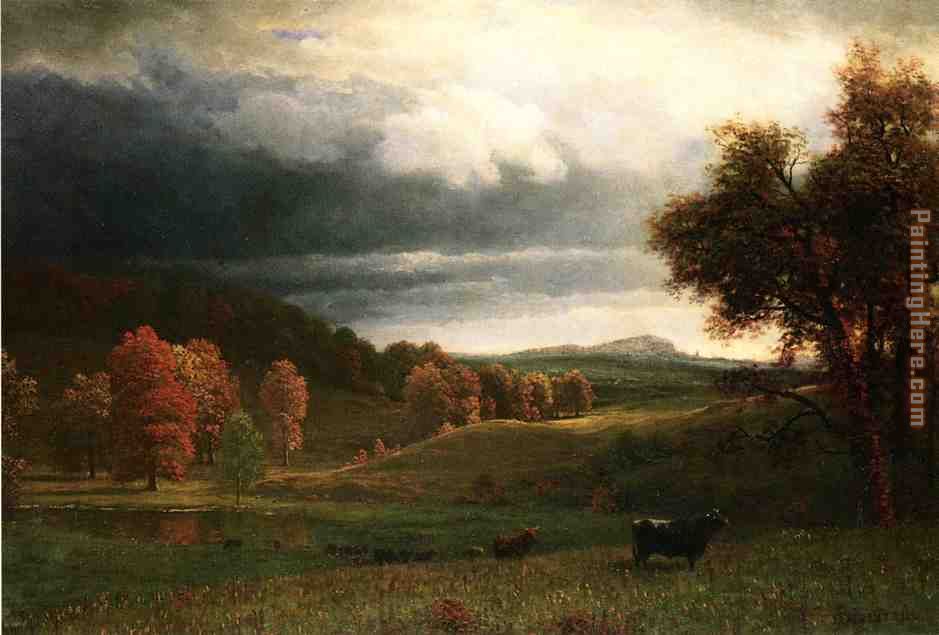 Albert Bierstadt Autumn Landscape The Catskills